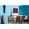 Esszimmer mit blauer und türkiser Wand