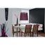 Esszimmer mit grauer Wand und dunkler Wand