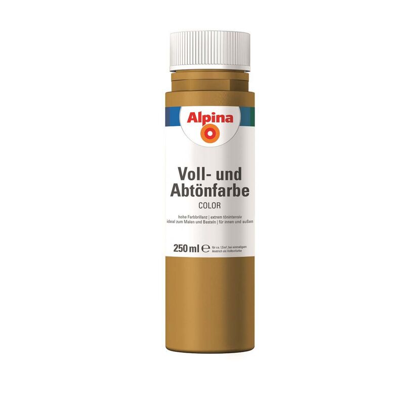 Alpina Voll- und Abtönfarbe gold 250 ml