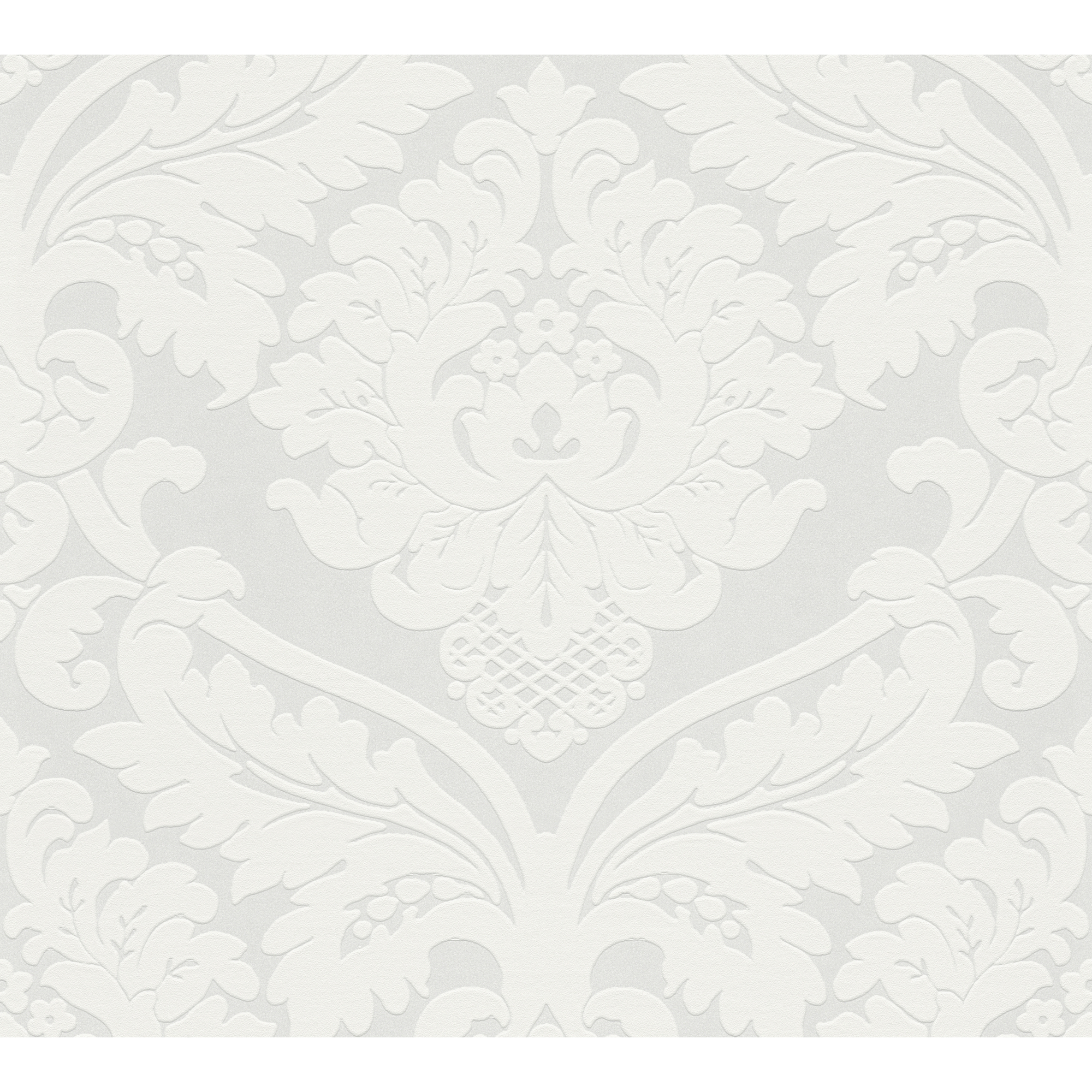 Vliestapete 'Black & White' Barockornament weiß 10,05 m x 0,53 m + product picture