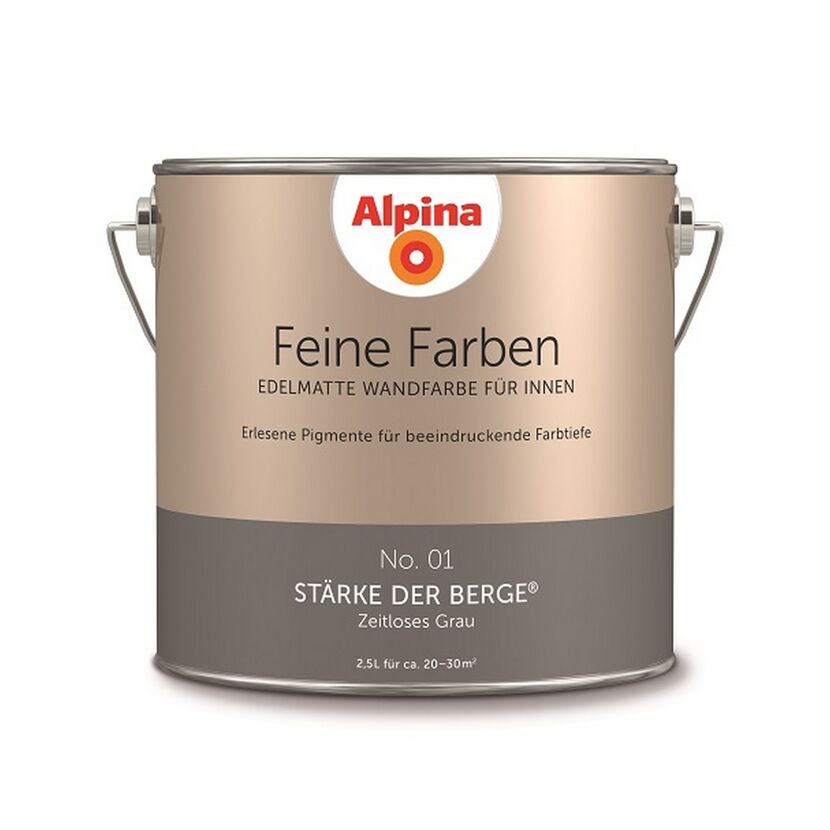 Feine Farben 'Stärke der Berge' grau matt 2,5 l