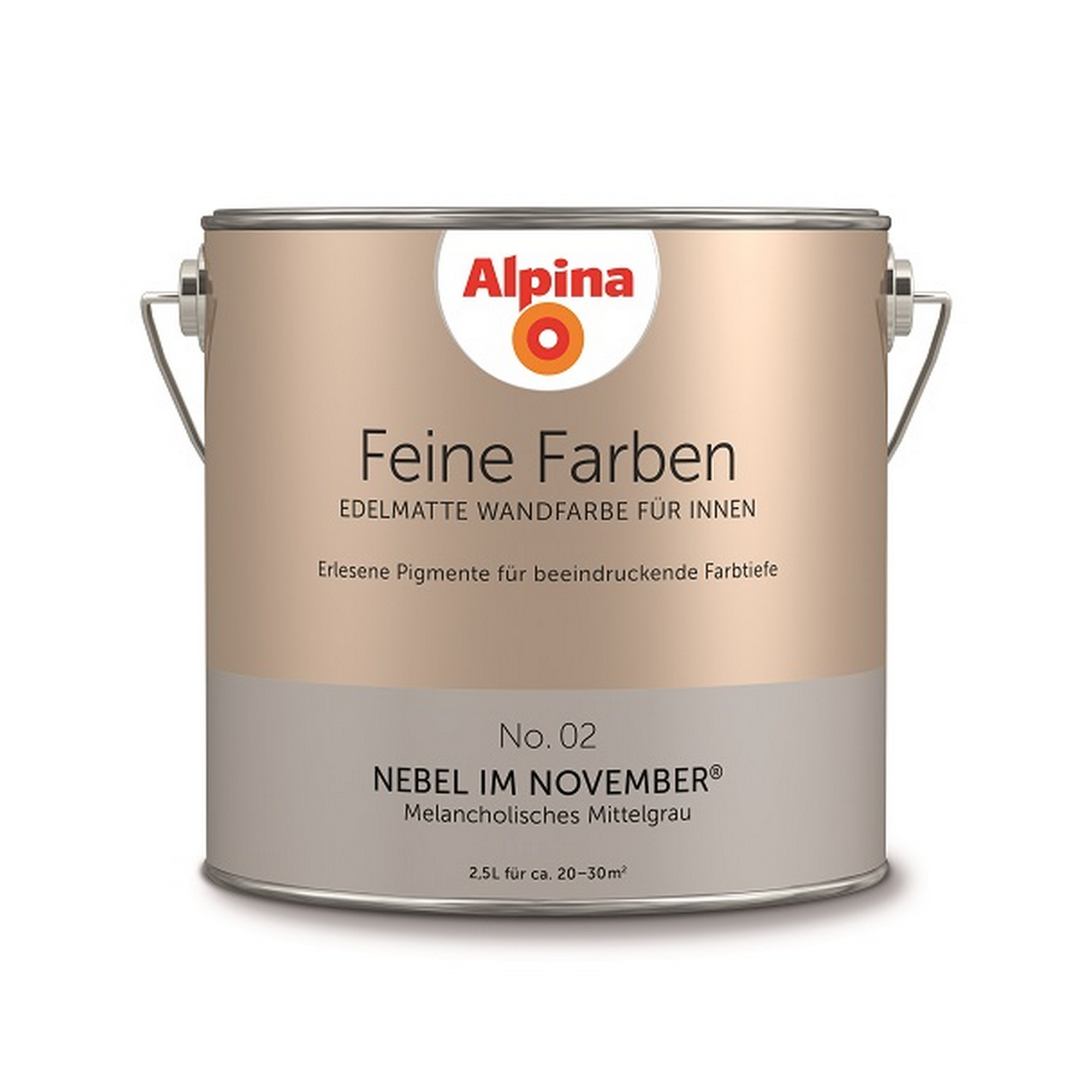 Feine Farben 'Nebel im November' mittelgrau matt 2,5 l + product picture