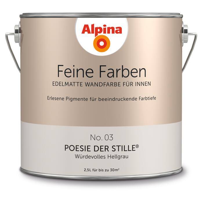Alpina Wandfarbe Feine Farben No 03 Poesie Der Stille Hellgrau 2 5 L ǀ Toom Baumarkt