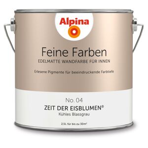 Wandfarbe 'Feine Farben' No. 04 'Zeit der Eisblumen', blassgrau, 2,5 l