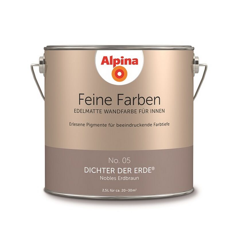 Feine Farben 'Dichter der Erde' erdbraun matt 2,5 l