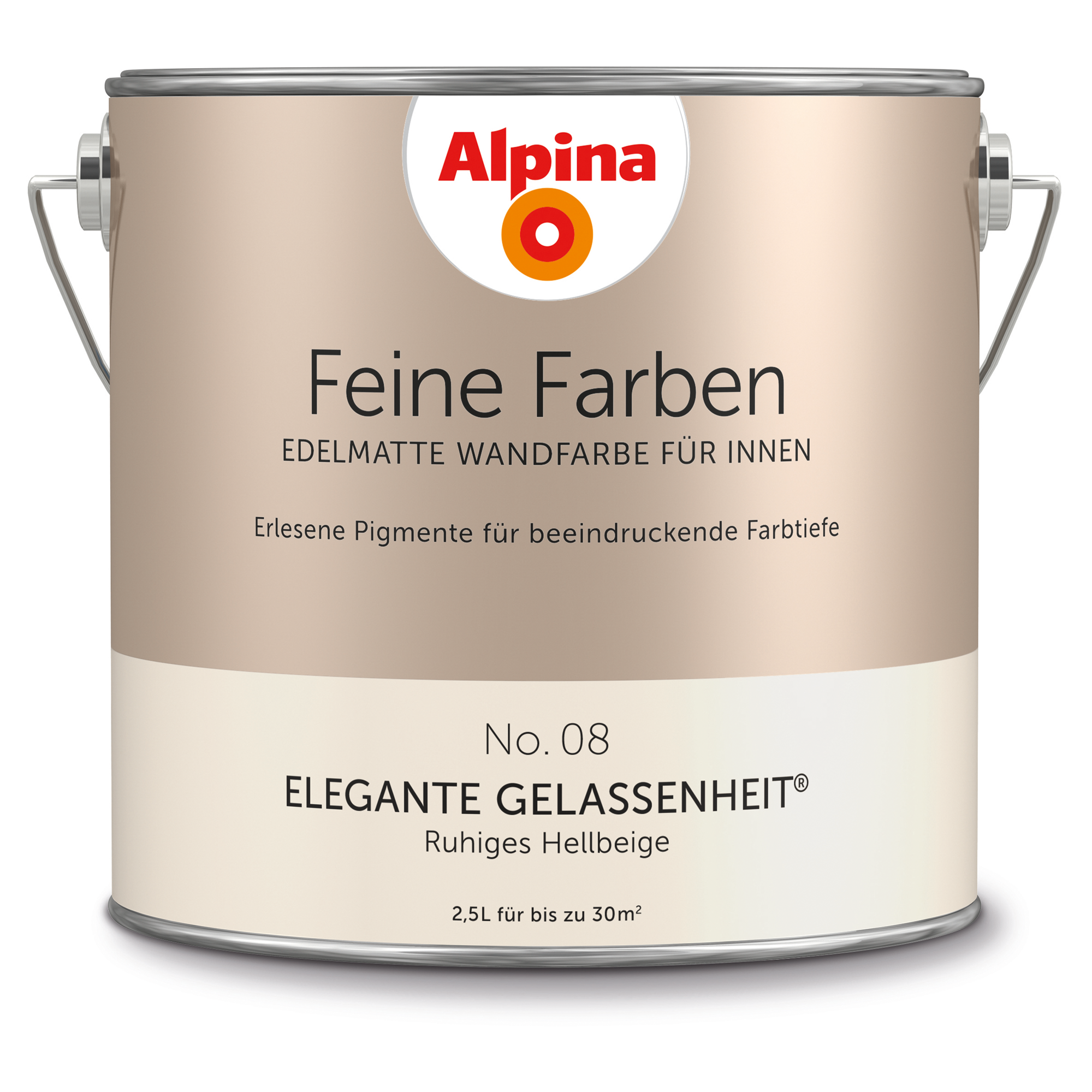 Image of Alpina Wandfarbe 'Feine Farben' No. 08 'Elegante Gelassenheit' hellbeige 2 5 l