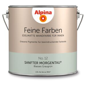 Wandfarbe 'Feine Farben' No. 12 'Sanfter Morgentau', graugrün, 2,5 l