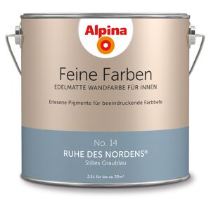 Wandfarbe 'Feine Farben' No. 14 'Ruhe des Nordens', graublau, 2,5 l