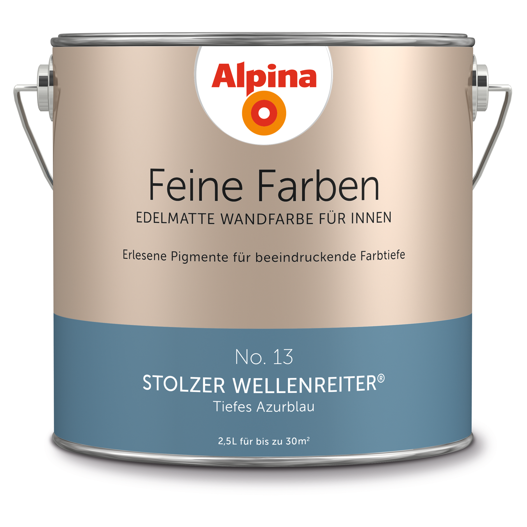 Feine Farben 'Wellenreiter' azurblau matt 2,5 l + product picture