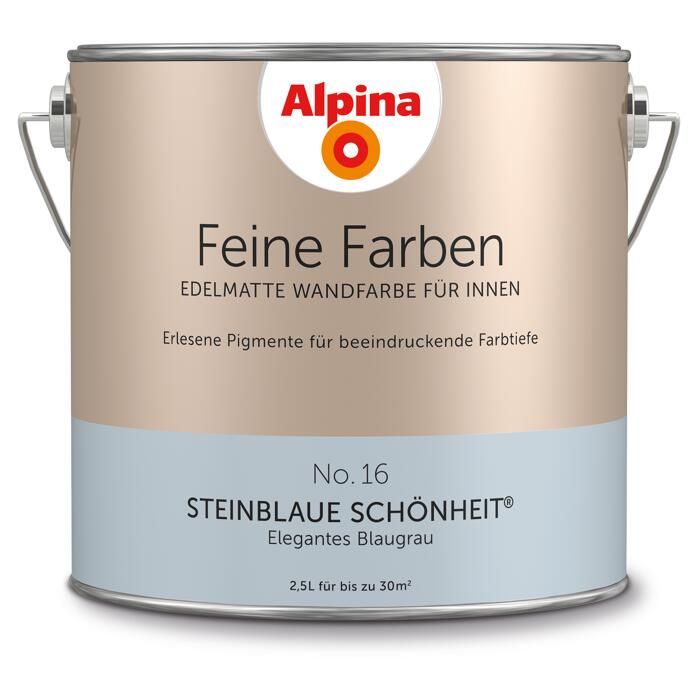 Alpina Wandfarbe Feine Farben No 16 Steinblaue Schonheit Blaugrau 2 5 L ǀ Toom Baumarkt