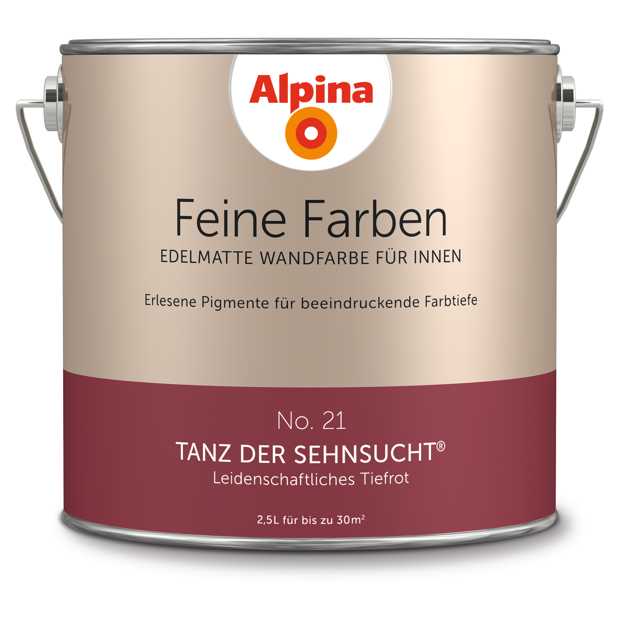 Feine Farben 'Tanz der Sehnsucht' tiefrot matt 2,5 l + product picture
