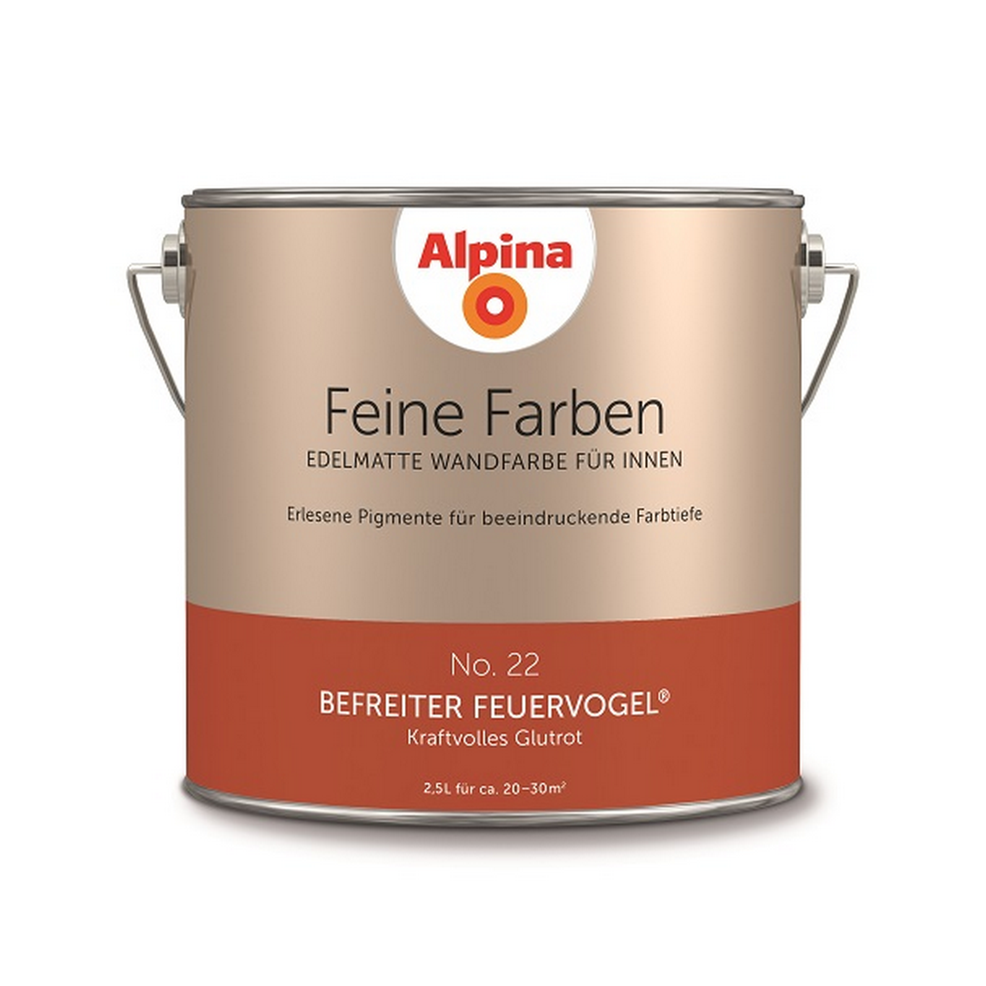 Feine Farben 'Befreiter Feuervogel' rostrot matt 2,5 l