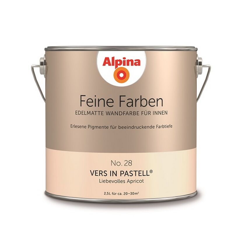 Feine Farben 'Vers in Pastell' apricotfarben matt 2,5 l