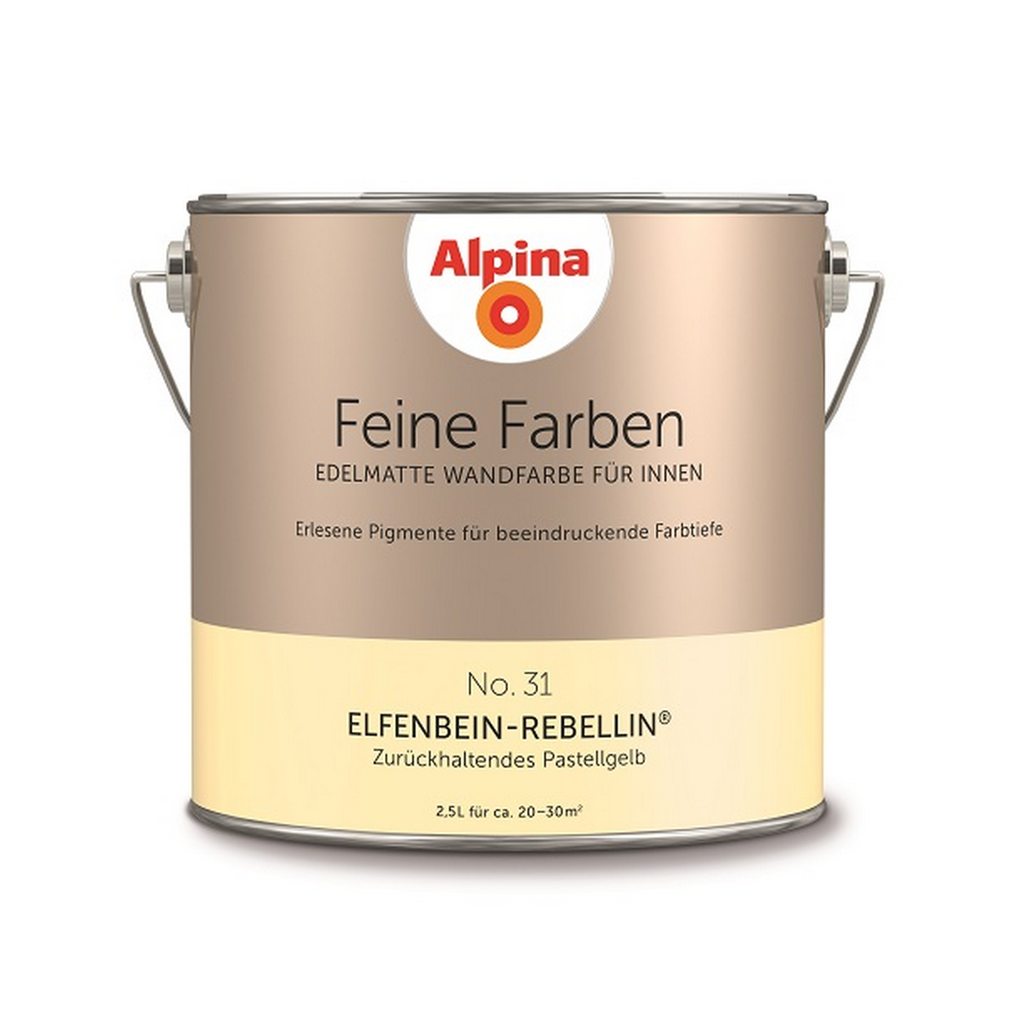 Feine Farben 'Elfenbein Rebellin' pastellgelb matt 2,5 l + product picture