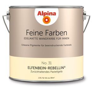 Wandfarbe 'Feine Farben' No. 31 'Elfenbein-Rebellin', pastellgelb, 2,5 l