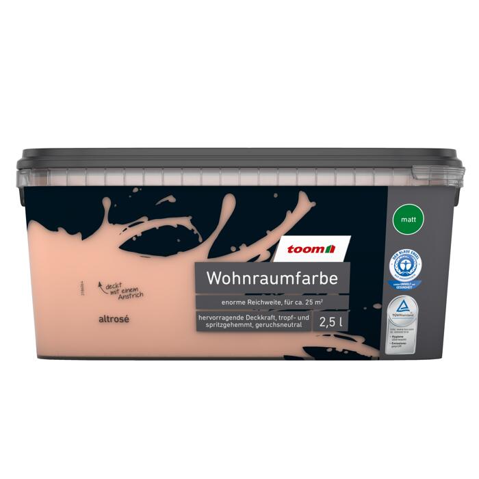 Toom Wohnraumfarbe Altrose 2 5 L Matt