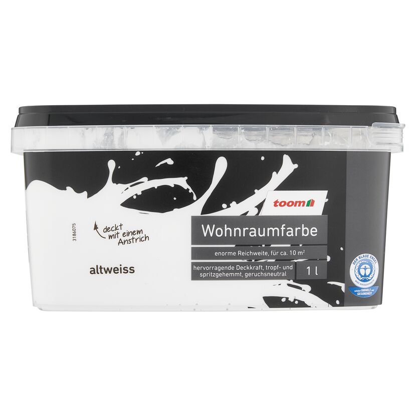 Wandfarbe altweiß matt 1 l