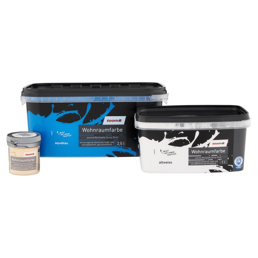 Wandfarbe cremeweiß matt 1 l