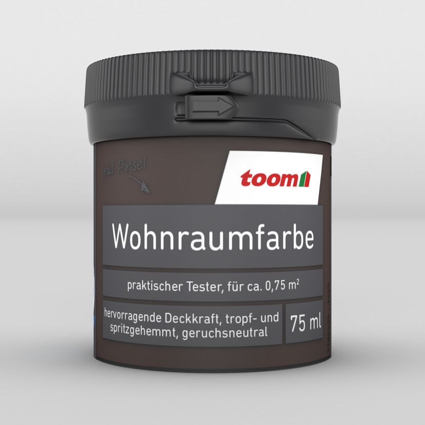 Wohnraumfarbe dunkelbraun matt 75 ml