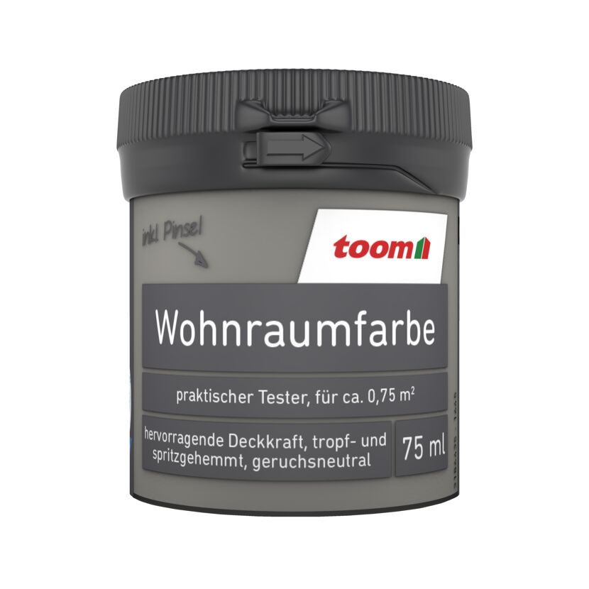 Wohnraumfarbe steingrau matt 75 ml