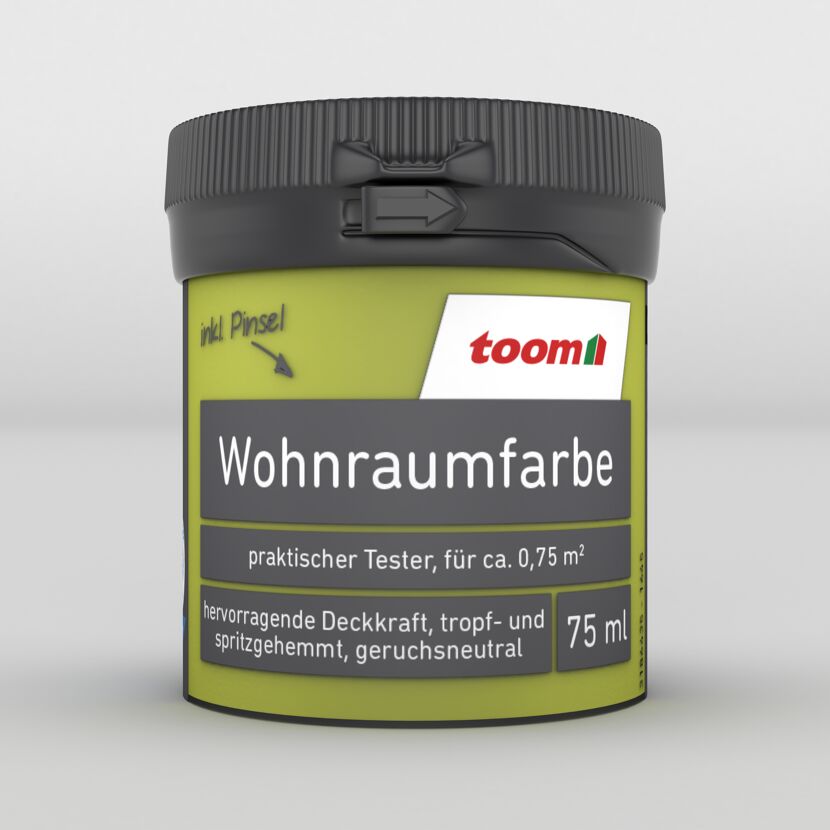 Wohnraumfarbe limettengrün matt 75 ml
