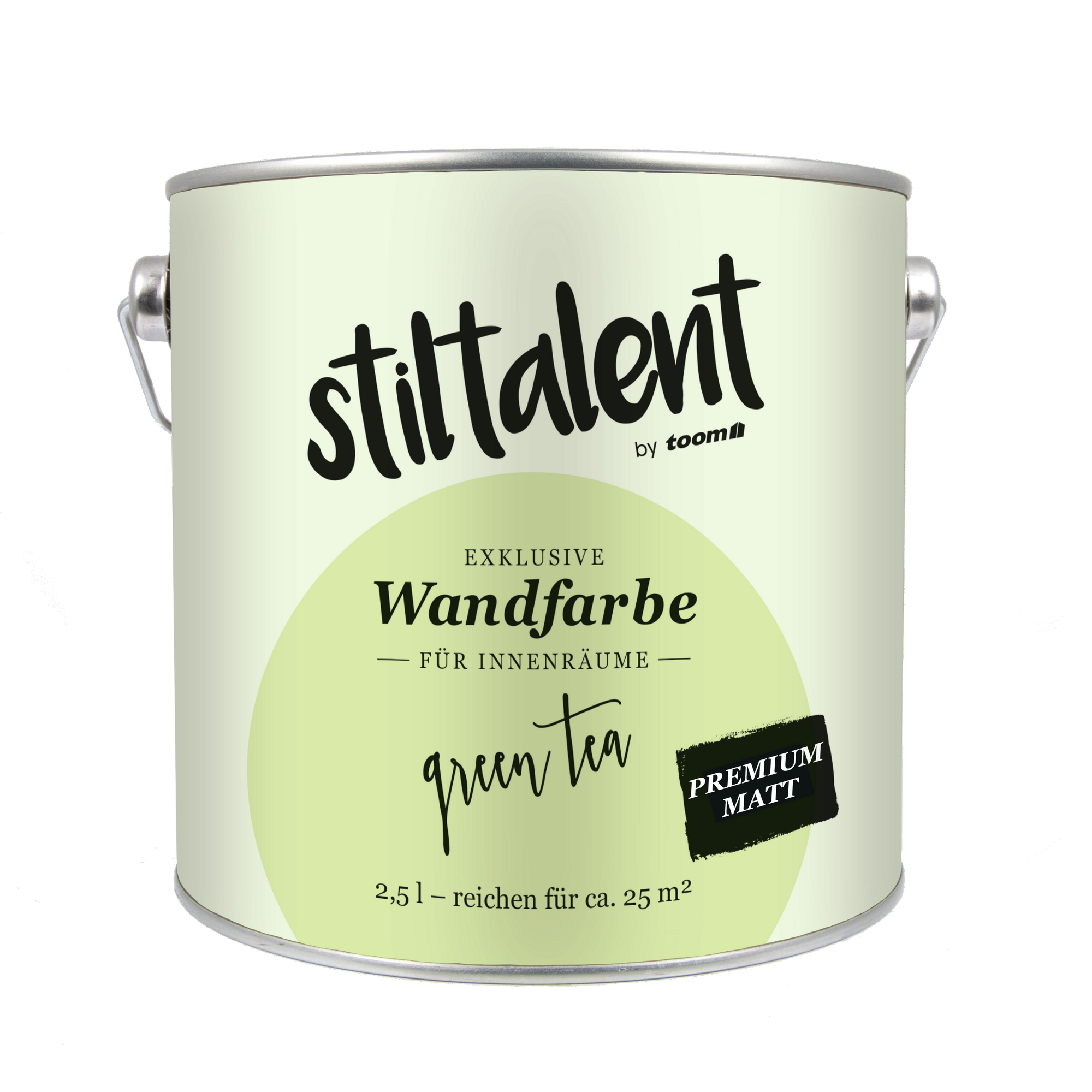Wandfarbe 'Green Tea' blassgrün matt 2,5 l + product picture