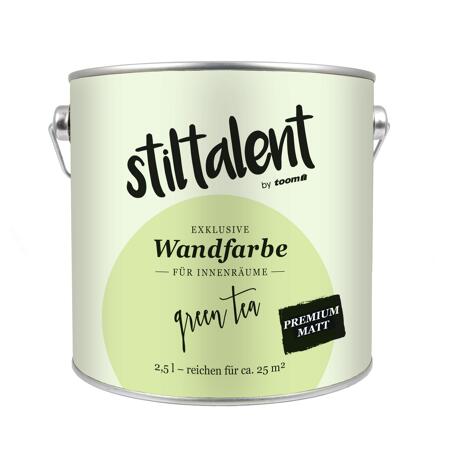 2. Bild von Wandfarbe 'Green Tea' blassgrün matt 2,5 l