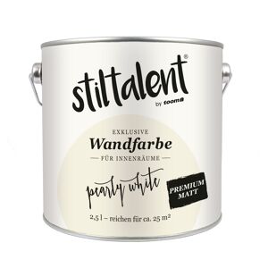 Wandfarbe 'Pearly White' Premium Matt 2,5 l