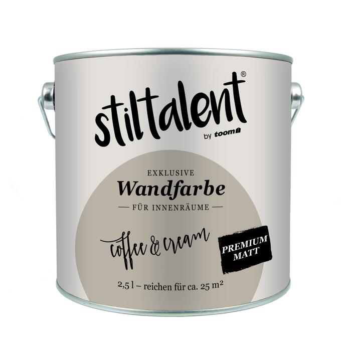 Stiltalent Stiltalent Wandfarbe 'Coffee Cream' Premium Matt 2,5 l