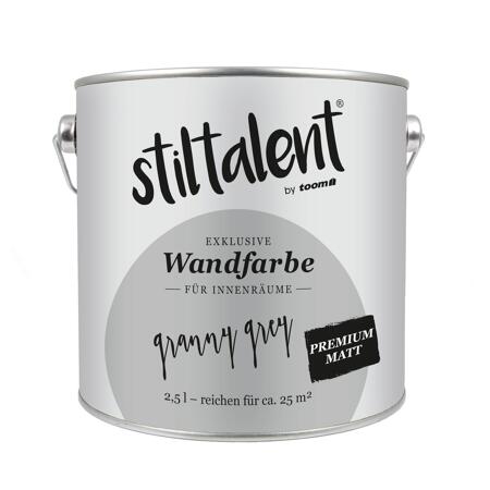 2. Bild von Wandfarbe 'Granny Grey' grau matt 2,5 l