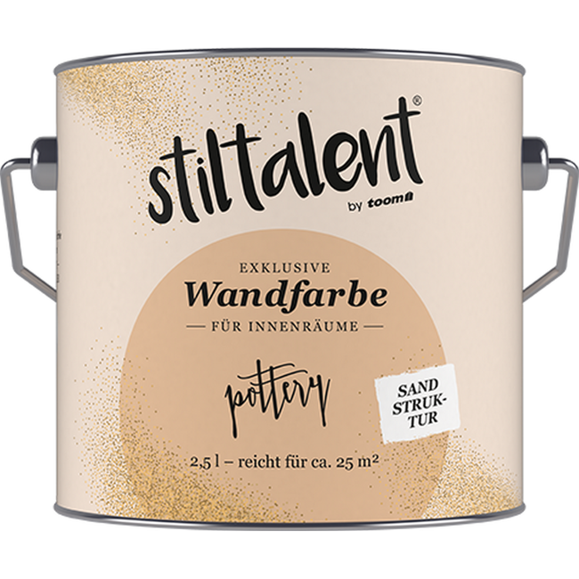 Bild von Wandfarbe 'Pottery' hellbraun Sandstruktur 2,5 l