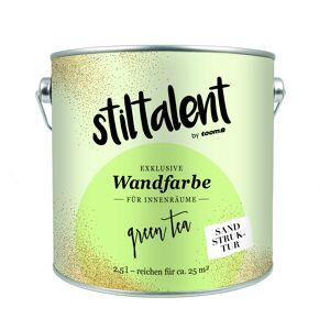 Wandfarbe 'Green Tea' Sandstruktur 2,5 l