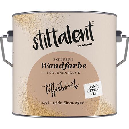 2. Bild von Wandfarbe 'Toffeebomb' hellbraun Sandstruktur 2,5 l