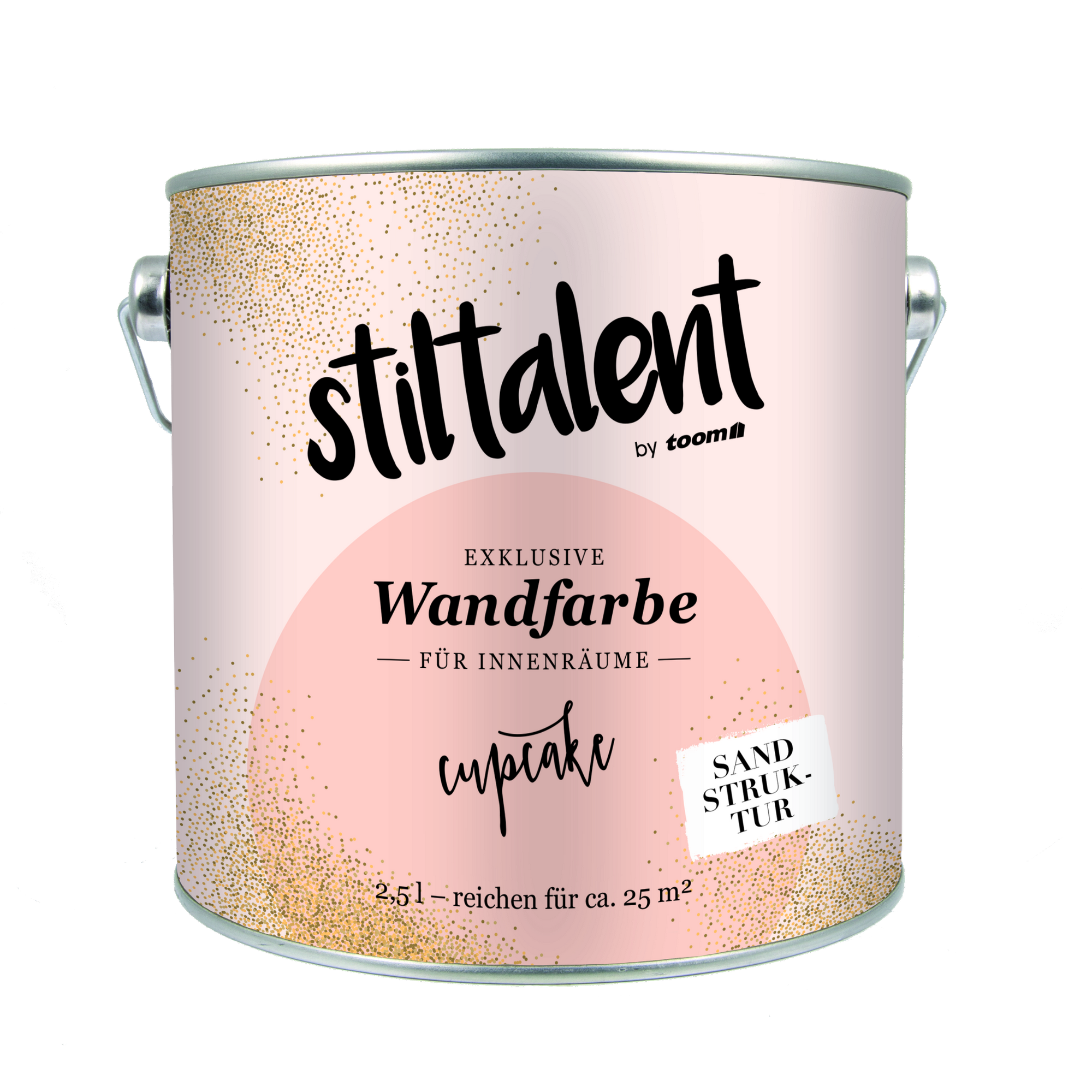 Wandfarbe 'Cupcake' rosa Sandstruktur 2,5 l + product picture