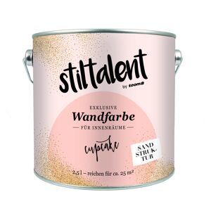 Wandfarbe 'Cupcake' rosa Sandstruktur 2,5 l