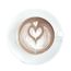 Tasse Kaffee mit Herz aus Milchschaum