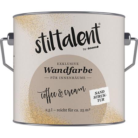 2. Bild von Wandfarbe 'Coffee und Cream' cappuccinofarben Sandstruktur 2,5 l