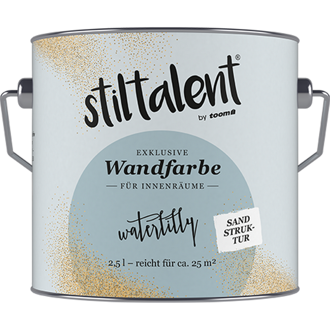 Bild von Wandfarbe 'Waterlilly' hellblau Sandstruktur 2,5 l