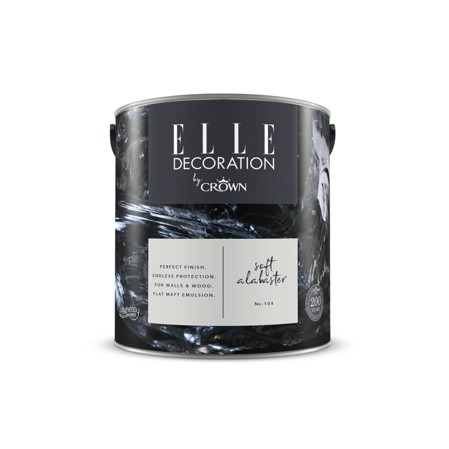 Bild von Wandfarbe 'Soft Alabaster No. 104' hellgrau matt 2,5 l