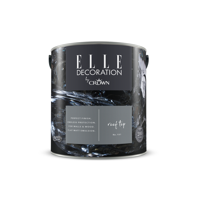 Bild von Wandfarbe 'Roof Top No. 181' grau matt 2,5 l
