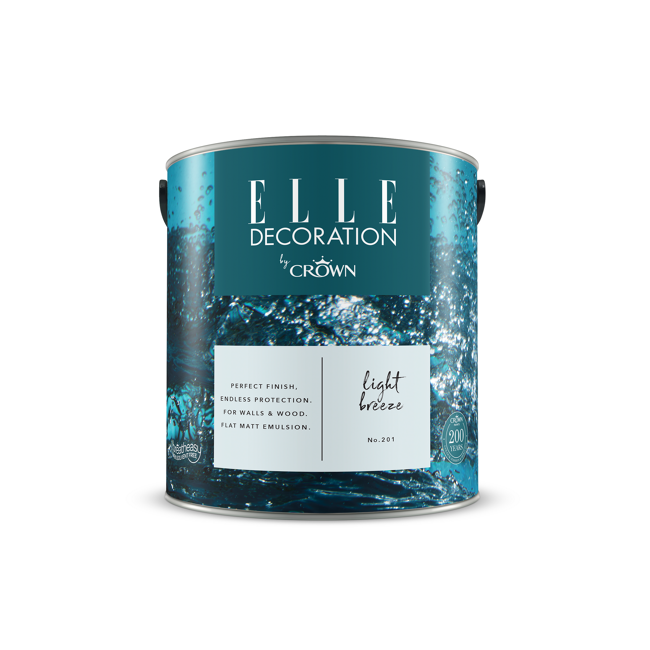 Bild von Wandfarbe 'Light Breeze No. 201' blau matt 2,5 l