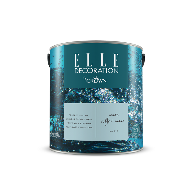 Bild von Wandfarbe 'Wave After Wave No. 212' blau matt 2,5 l