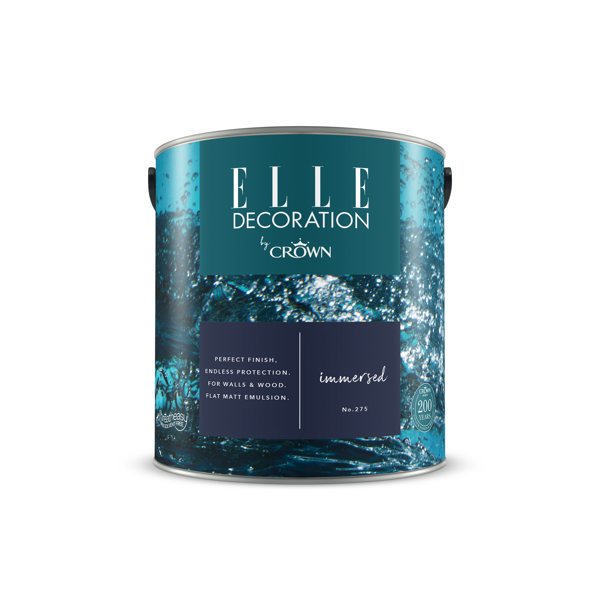 Wandfarbe 'Immersed No. 275' blau matt 2,5 l + product picture