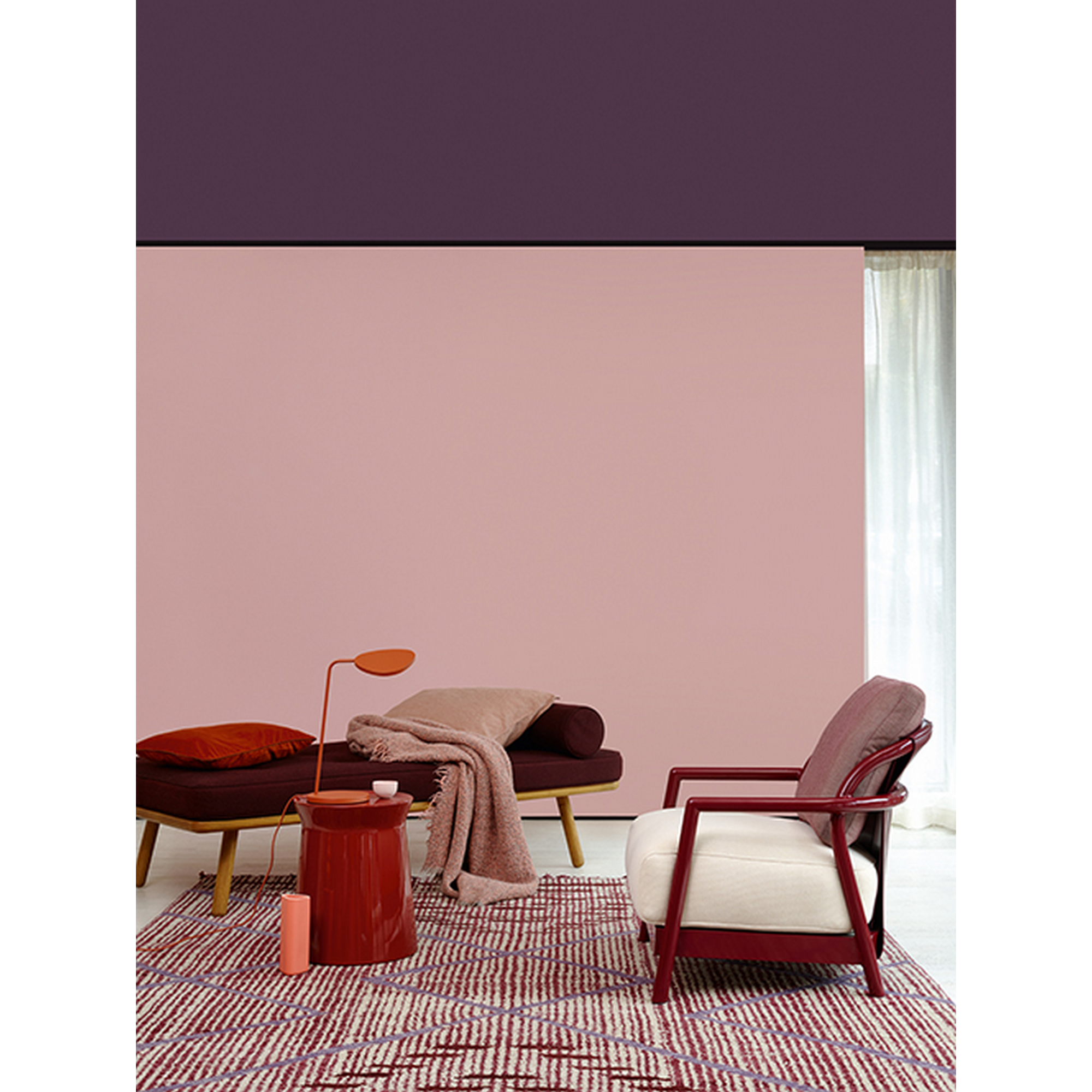 Wandfarbe 'Satin Lining No. 415' rosa matt 2,5 l + product picture