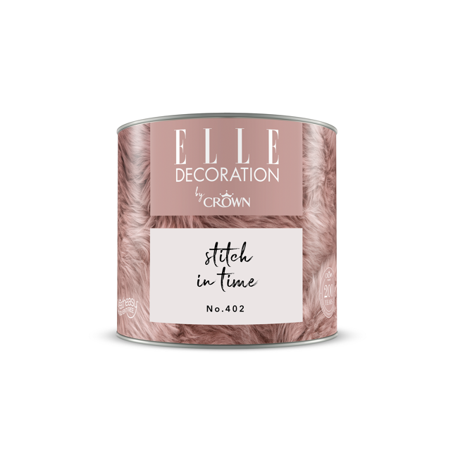 Bild von Wandfarbe 'Stitch In Time No. 402' pastellrosa matt 125 ml