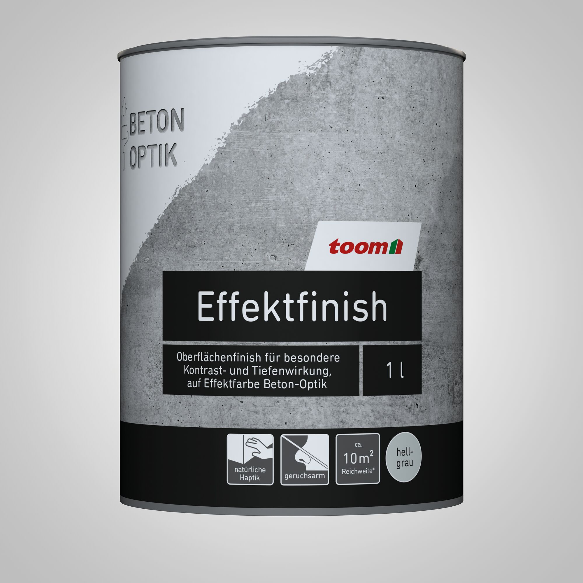 toom Effektfinish Betonoptik hellgrau 1l