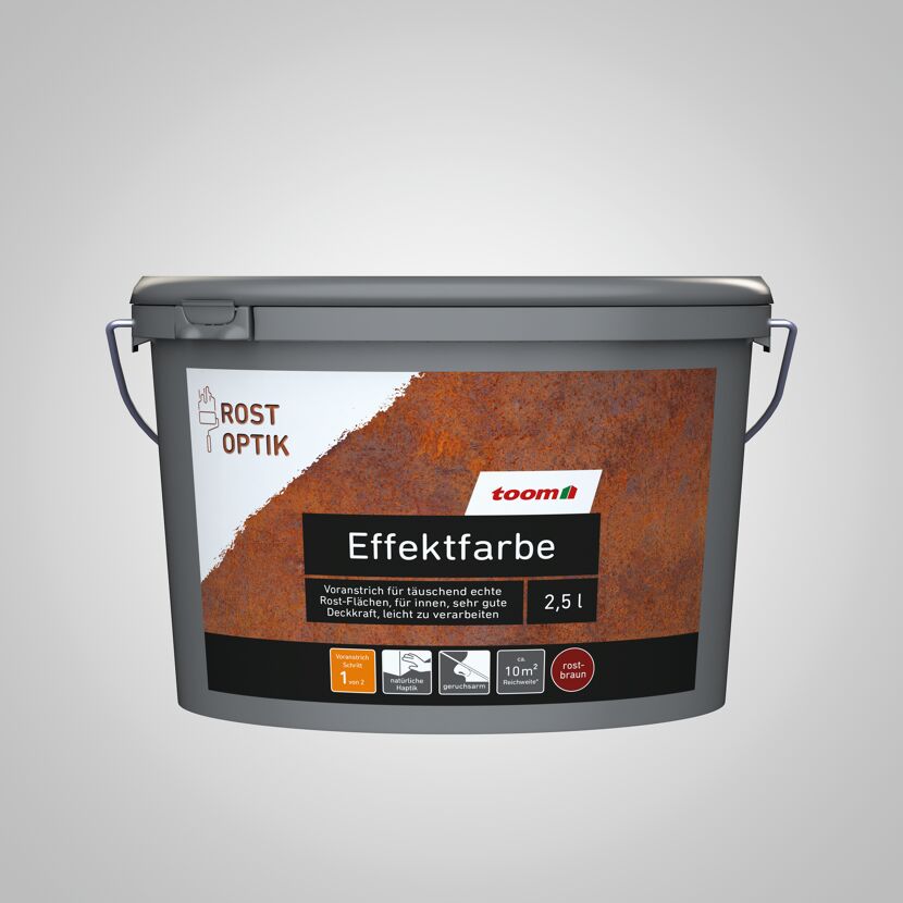 2,5-l-Eimer toom Effektfarbe Rostoptik rostbraun