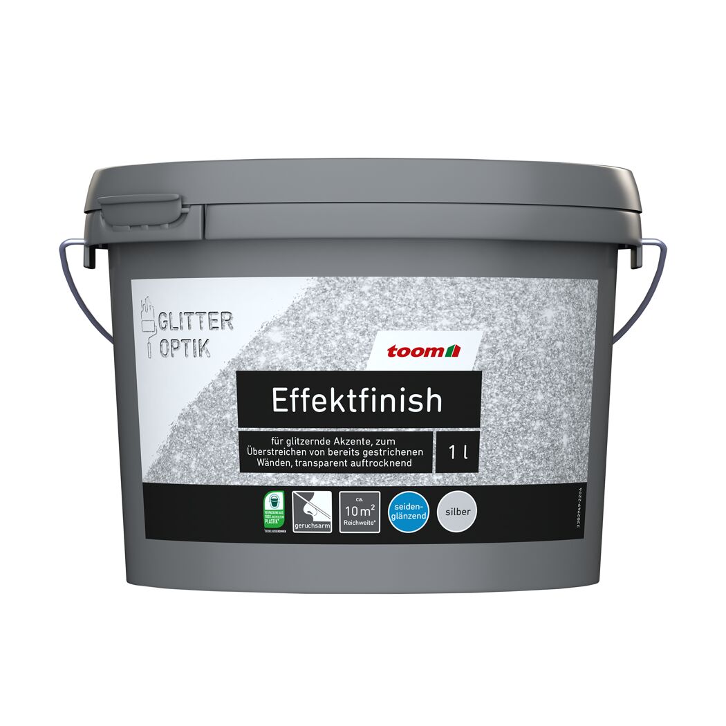 Glitterlasur silberfarben 1 l