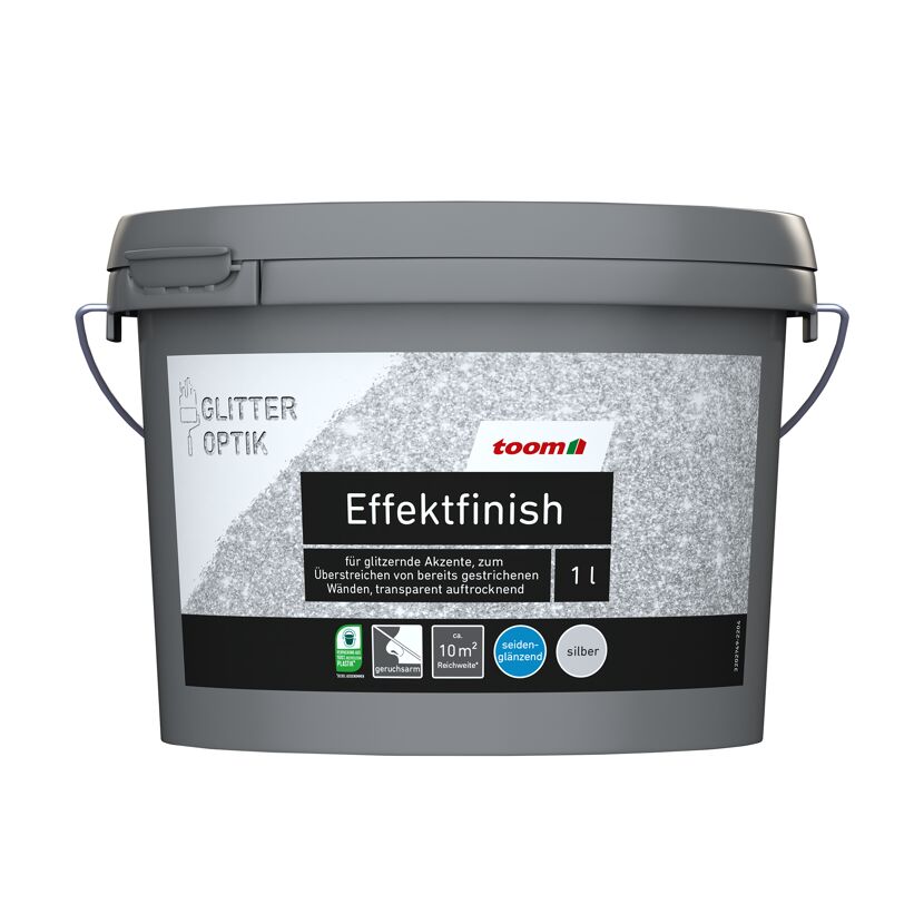 Glitterlasur silberfarben 1 l
