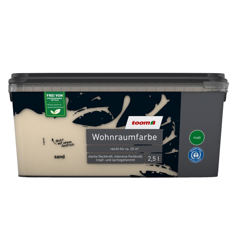 Wohnraumfarbe sandfarben matt 2,5 l